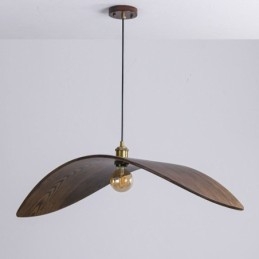 Lampada a sospensione in legno massello retrò, moderna e semplice, E26/E27, cavo 100 cm