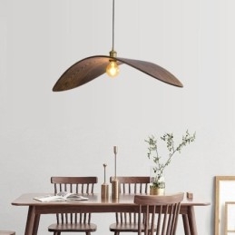 Lampada a sospensione in legno massello retrò, moderna e semplice, E26/E27, cavo 100 cm