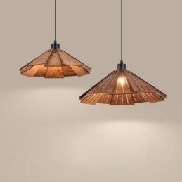 Lampada a sospensione retrò in legno creativa, 1 luce, E26/E27, cavo 120 cm