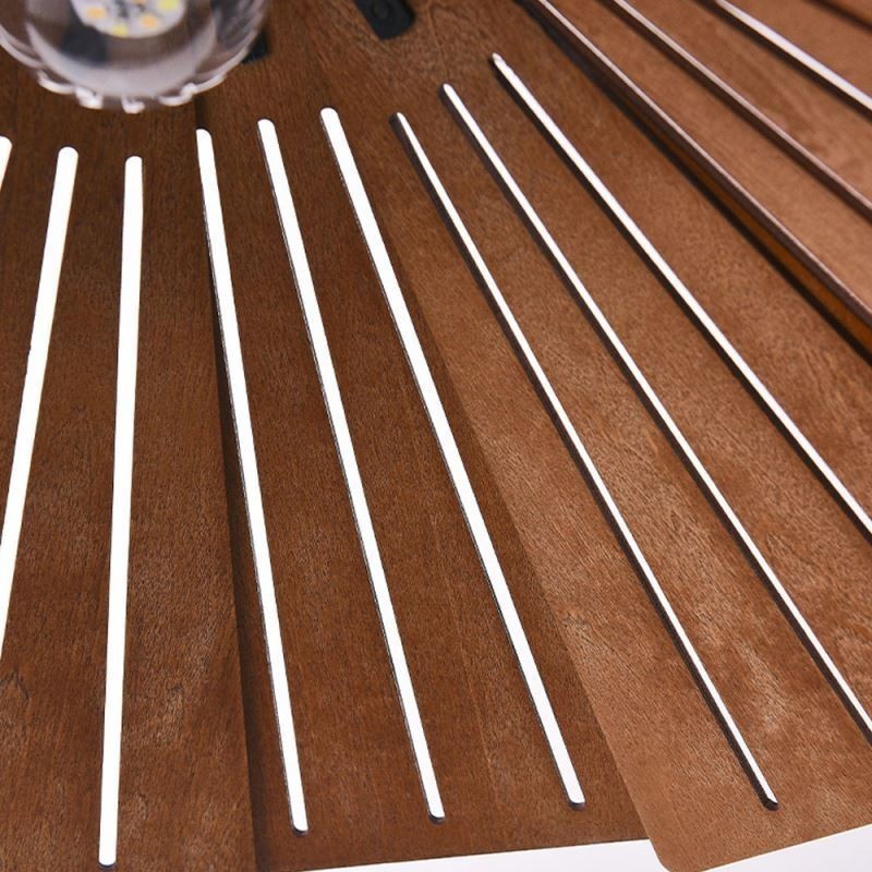 Lampada a sospensione retrò in legno creativa, 1 luce, E26/E27, cavo 120 cm