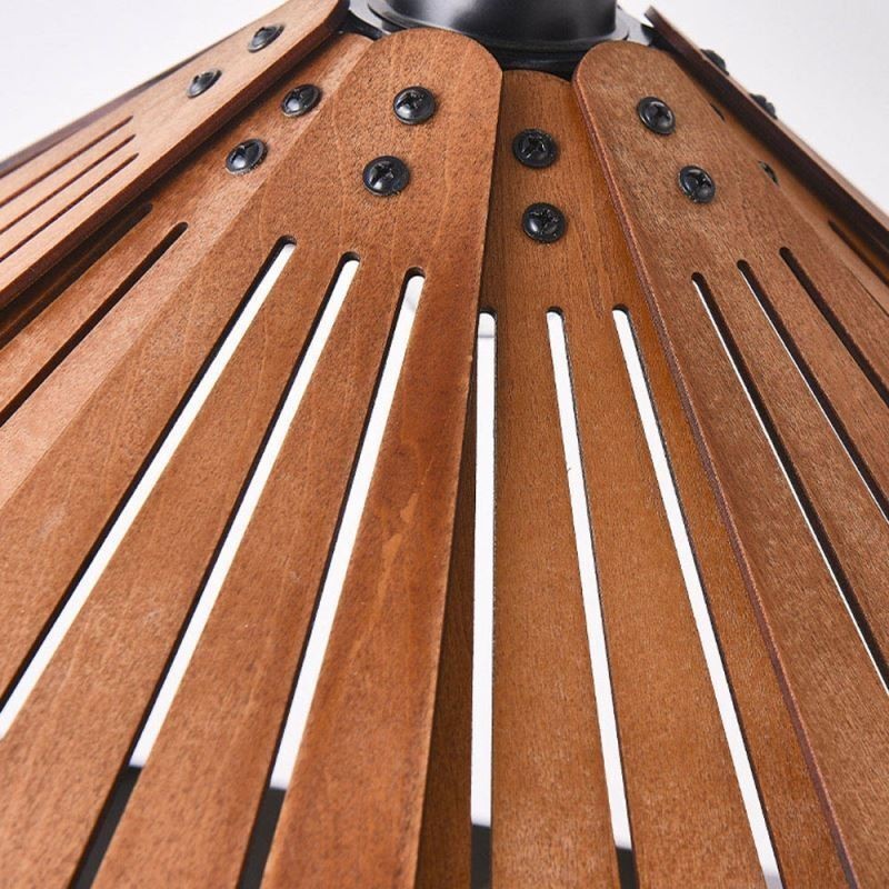 Lampada a sospensione retrò in legno creativa, 1 luce, E26/E27, cavo 120 cm