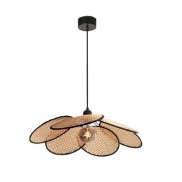 Lampada a sospensione in rattan artificiale intrecciata a mano 60 x 28 cm
