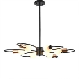 Lampadario rustico a sospensione 6 luci petali classici ferro E26/E27 78×9 cm