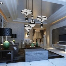 Lampada a sospensione in vetro elettroplaccato moderna e semplice, piccola