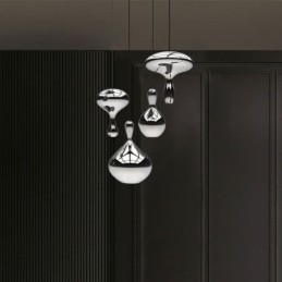 Lampada a sospensione in vetro elettroplaccato moderna e semplice, piccola