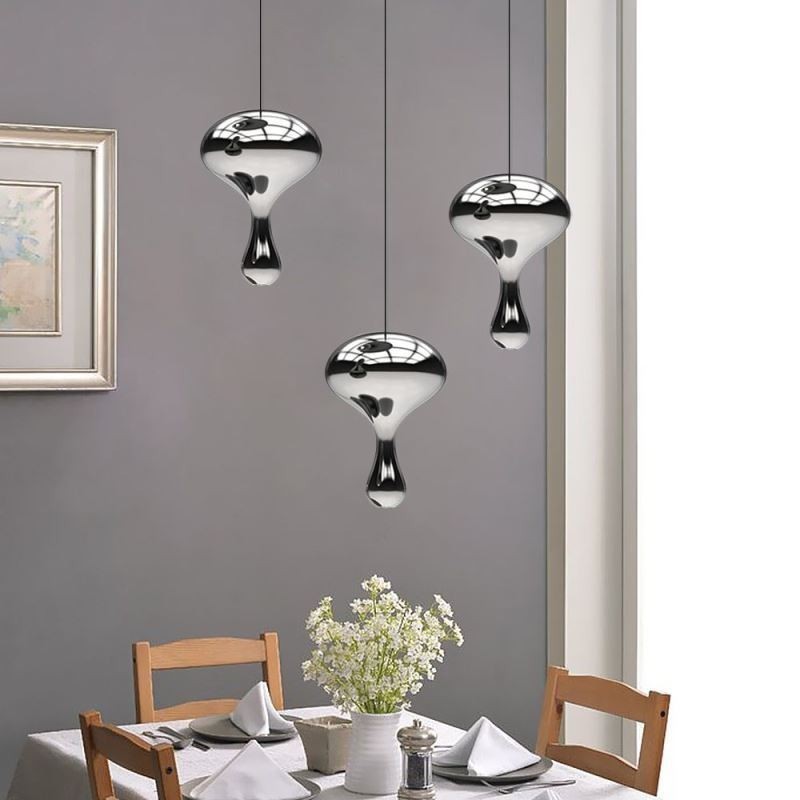 Lampada a sospensione in vetro elettroplaccato moderna e semplice, piccola