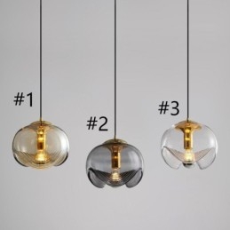 Lampada a sospensione in vetro moderna minimalista Stamen in ferro battuto