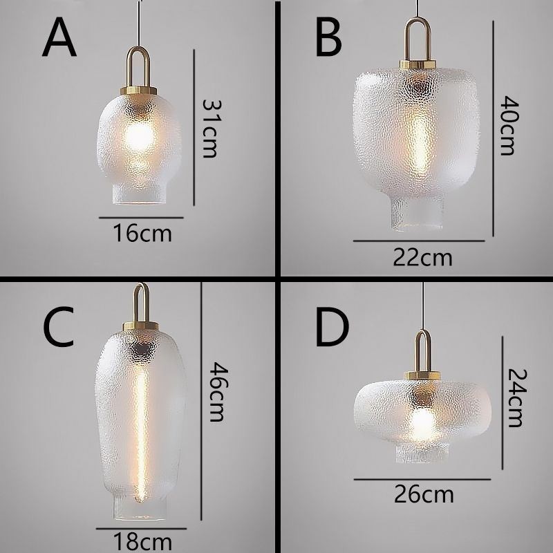 Lampada a sospensione in vetro smerigliato con struttura in ferro, moderna e minimalista