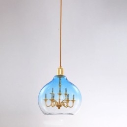 Lampada a sospensione moderna minimalista in ferro e vetro 9 luci