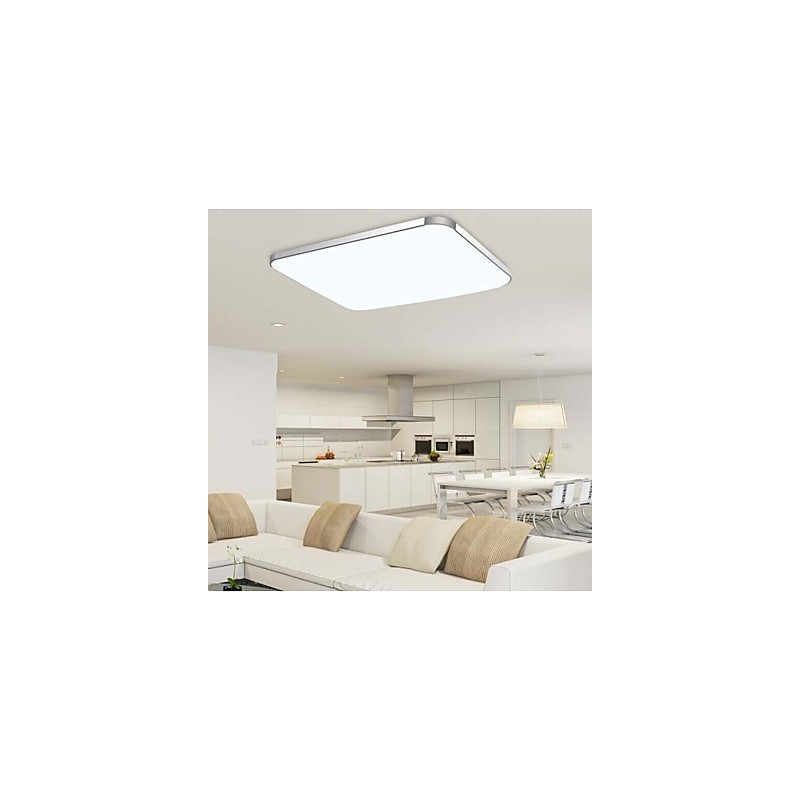 Plafoniera a filo LED moderna contemporanea in metallo e acrilico argento e bianco 65 cm