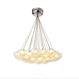 Lampadario moderno contemporaneo 22 luci G4 cromo