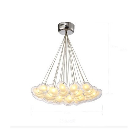 Lampadario moderno contemporaneo 22 luci G4 cromo
