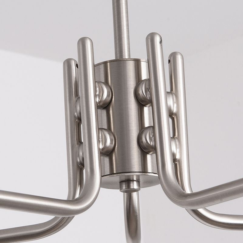 Lampada a sospensione nordica in vetro e ferro battuto 5 luci E26/E27 96×45 cm
