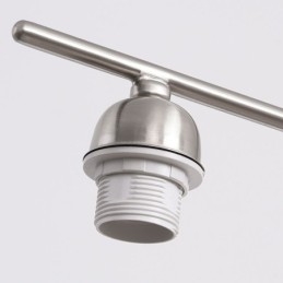 Lampada a sospensione nordica in vetro e ferro battuto 5 luci E26/E27 96×45 cm