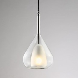 Lampada a sospensione moderna minimalista in vetro doppio per soffitto