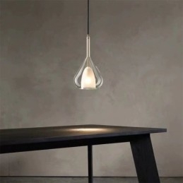 Lampada a sospensione moderna minimalista in vetro doppio per soffitto