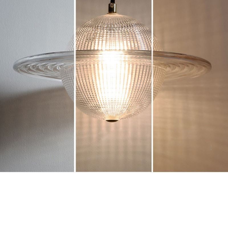 Lampada a sospensione da soffitto in vetro moderno 8W LED dimmerabile tricolore