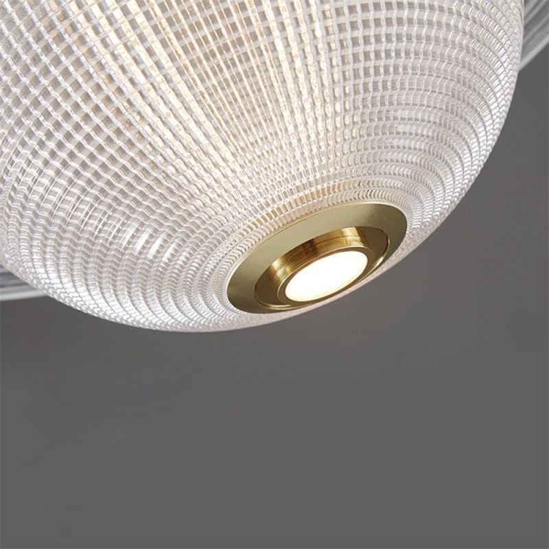 Lampada a sospensione da soffitto in vetro moderno 8W LED dimmerabile tricolore