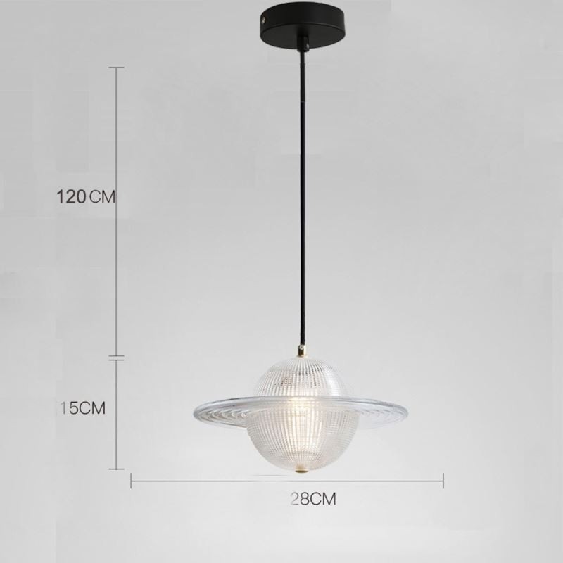 Lampada a sospensione da soffitto in vetro moderno 8W LED dimmerabile tricolore