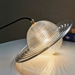 Lampada a sospensione da soffitto in vetro moderno 8W LED dimmerabile tricolore