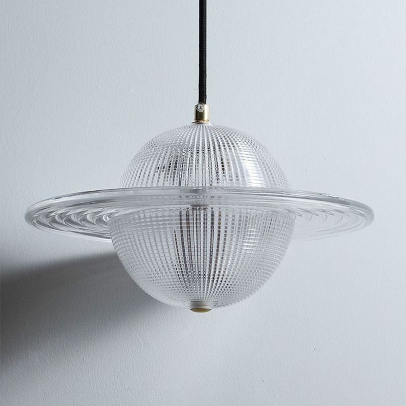 Lampada a sospensione da soffitto in vetro moderno 8W LED dimmerabile tricolore