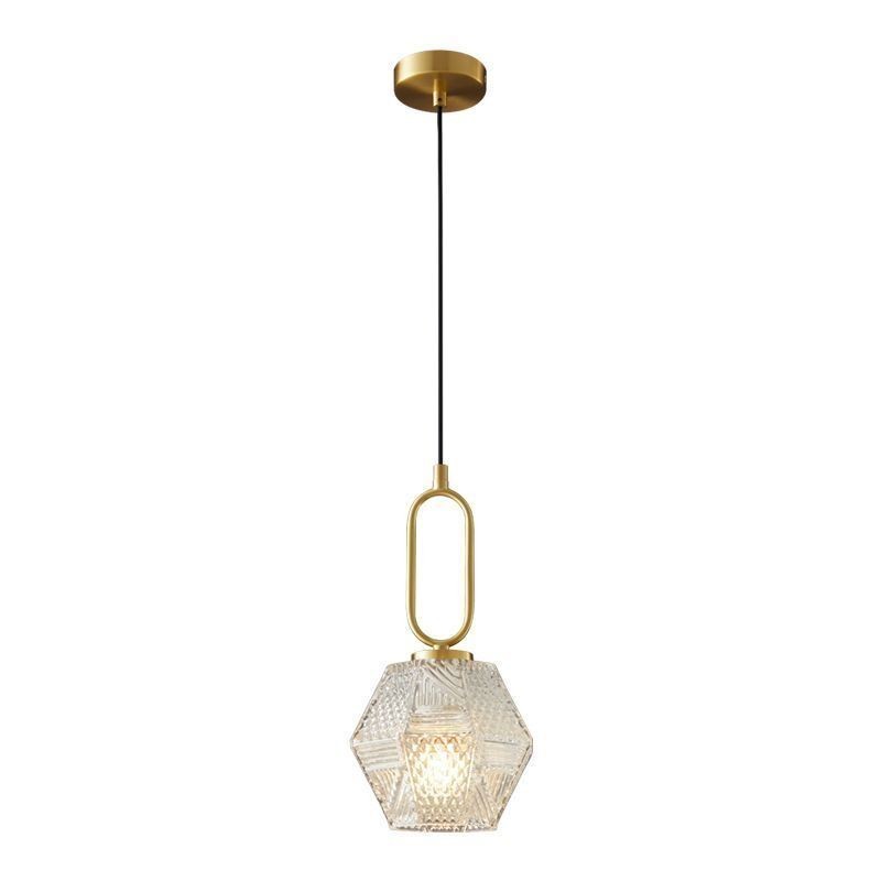 Lampada a sospensione in vetro moderna con fissaggio in ottone E12/E14