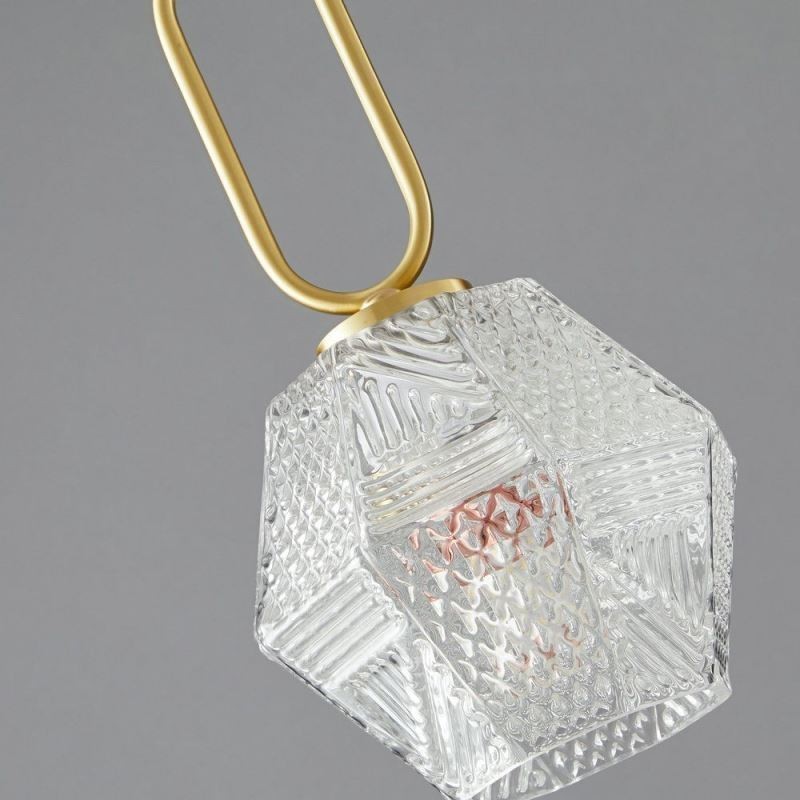 Lampada a sospensione in vetro moderna con fissaggio in ottone E12/E14