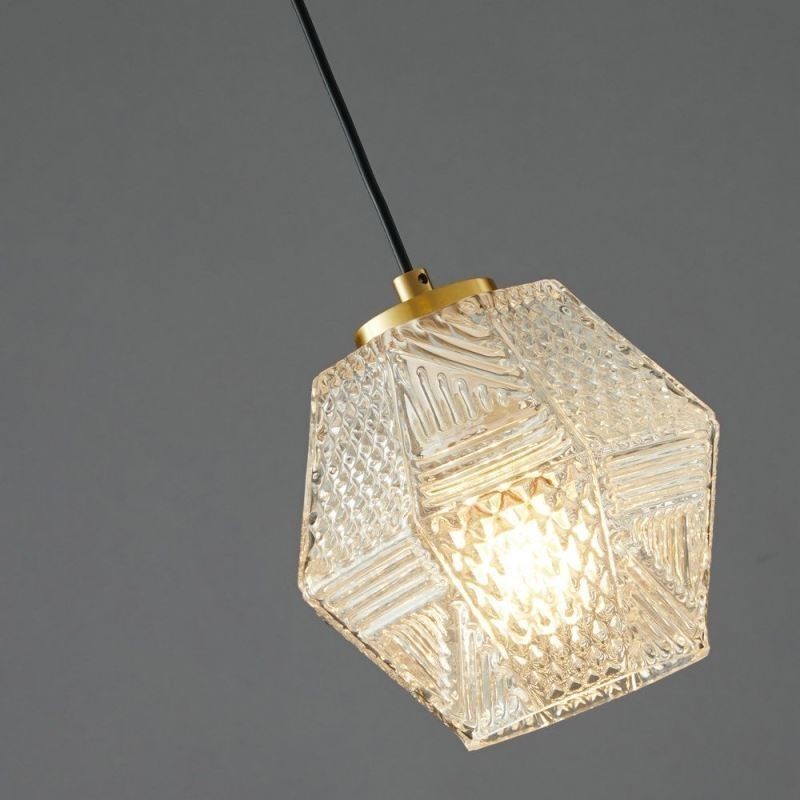 Lampada a sospensione in vetro moderna con fissaggio in ottone E12/E14