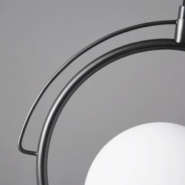 Lampada a sospensione in vetro a sfera con dettagli in ottone, E12/E14, 29×29 cm