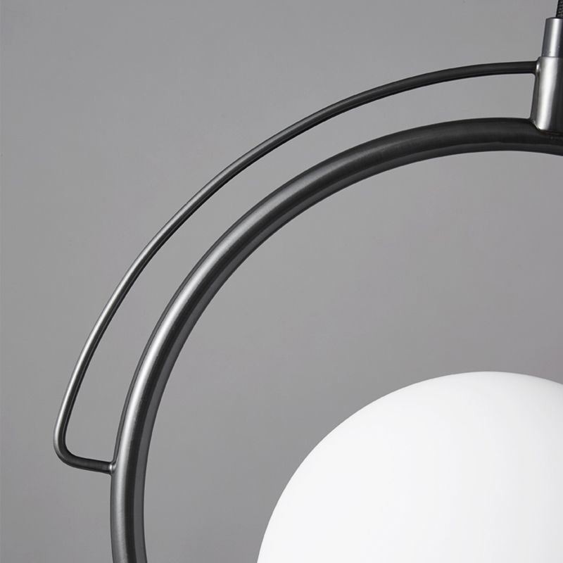Lampada a sospensione in vetro a sfera con dettagli in ottone, E12/E14, 29×29 cm