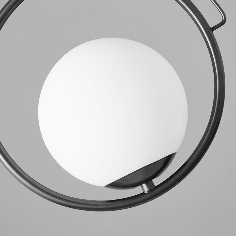 Lampada a sospensione in vetro a sfera con dettagli in ottone, E12/E14, 29×29 cm