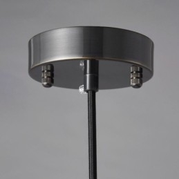 Lampada a sospensione in vetro a sfera con dettagli in ottone, E12/E14, 29×29 cm