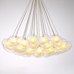 Lampadario moderno contemporaneo 22 luci G4 cromo
