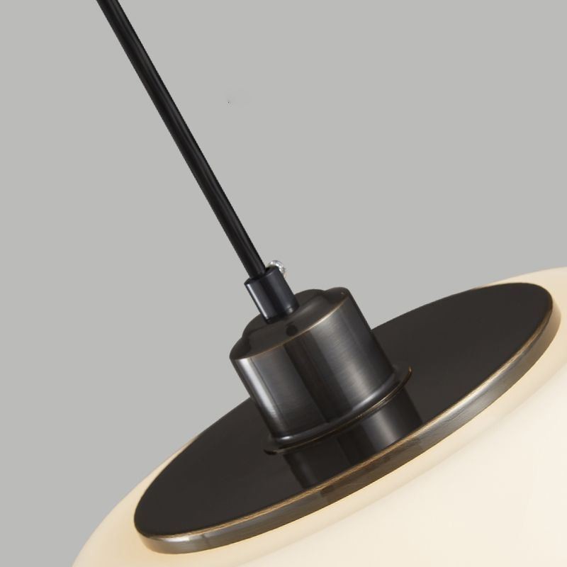 Lampada a sospensione in vetro a zucca con dettagli in ottone E26/E27 27×17 cm