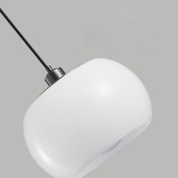 Lampada a sospensione in vetro a zucca con dettagli in ottone E26/E27 27×17 cm