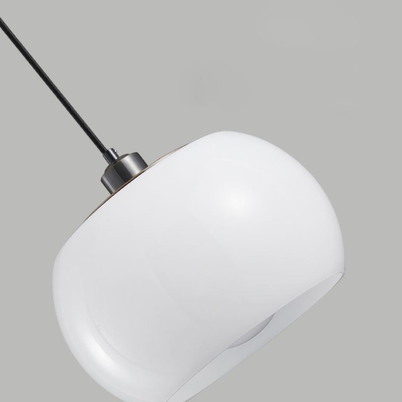 Lampada a sospensione in vetro a zucca con dettagli in ottone E26/E27 27×17 cm