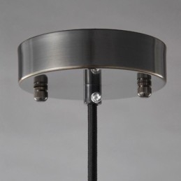 Lampada a sospensione in vetro a sfera con foglie natalizie, ottone, 25 x 25 cm