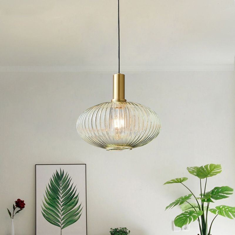 Lampada a sospensione in vetro moderna con attacco in ottone, 1 luce, E26/E27