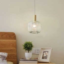 Lampada a sospensione in vetro moderna con attacco in ottone, 1 luce, E26/E27