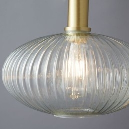 Lampada a sospensione in vetro moderna con attacco in ottone, 1 luce, E26/E27