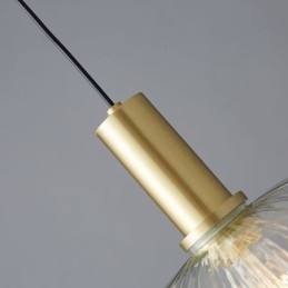 Lampada a sospensione in vetro moderna con attacco in ottone, 1 luce, E26/E27