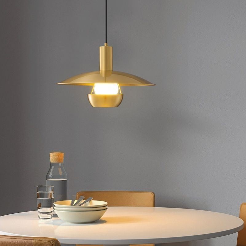 Lampada a sospensione singola in ottone spazzolato E26/E27 33 x 20 cm