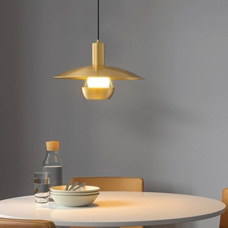 Lampada a sospensione singola in ottone spazzolato E26/E27 33 x 20 cm
