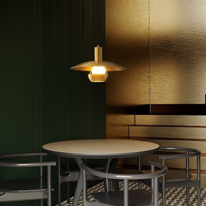 Lampada a sospensione singola in ottone spazzolato E26/E27 33 x 20 cm