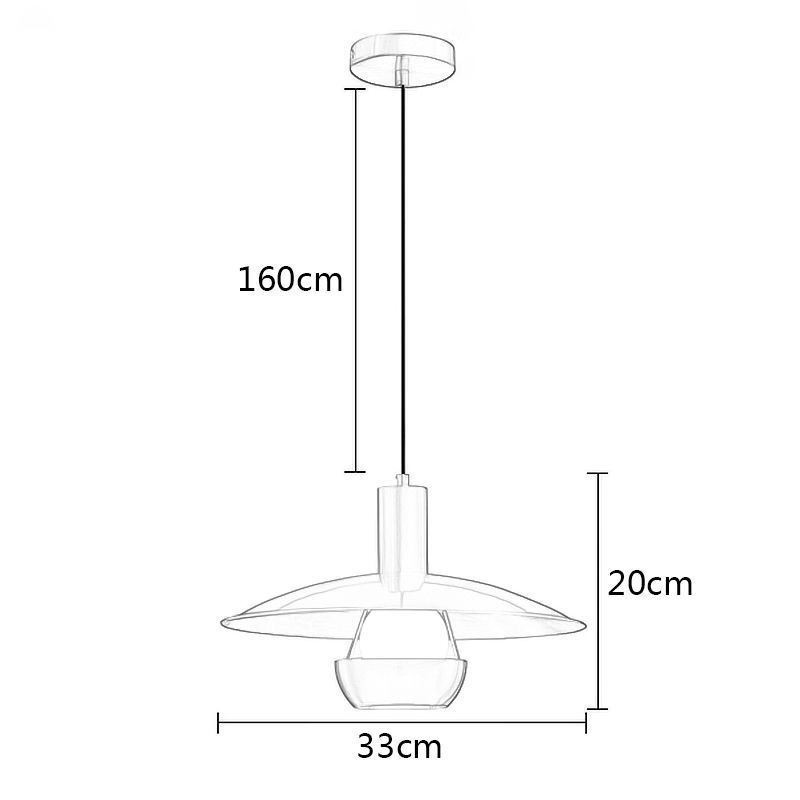Lampada a sospensione singola in ottone spazzolato E26/E27 33 x 20 cm