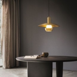 Lampada a sospensione singola in ottone spazzolato E26/E27 33 x 20 cm