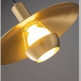 Lampada a sospensione singola in ottone spazzolato E26/E27 33 x 20 cm