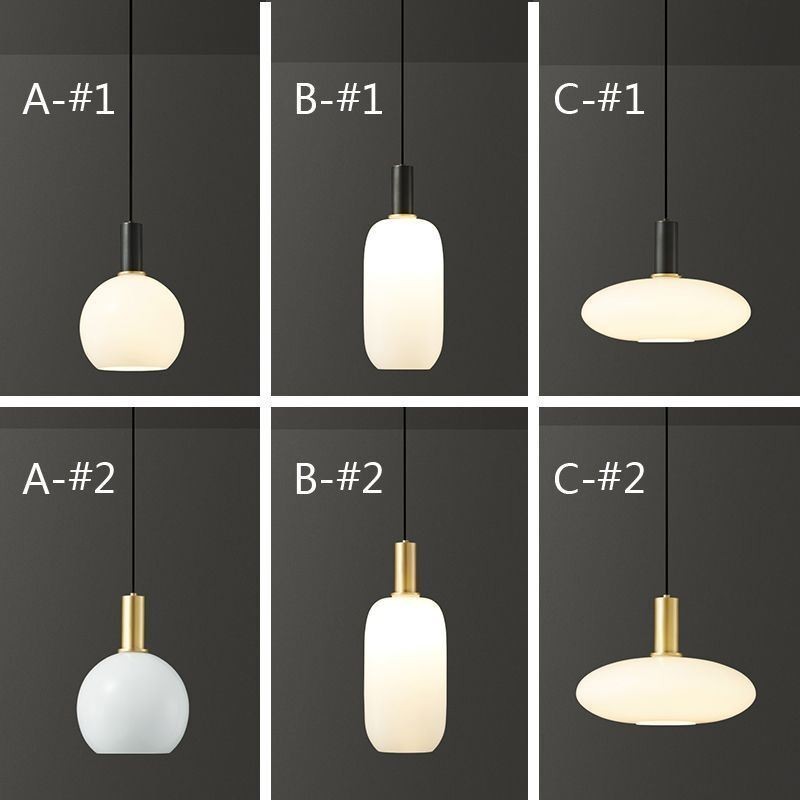 Lampada a sospensione in vetro e ottone, moderna, attacco E26/E27, cavo 160 cm