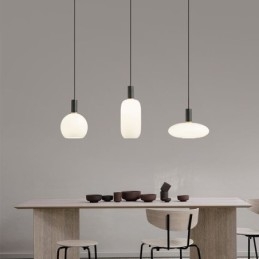 Lampada a sospensione in vetro e ottone, moderna, attacco E26/E27, cavo 160 cm