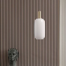 Lampada a sospensione in vetro e ottone, moderna, attacco E26/E27, cavo 160 cm